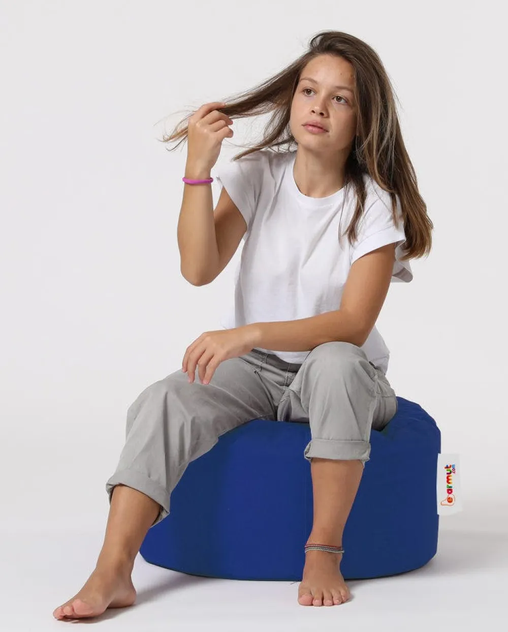 Coussins / Poufs De Jardin|ARTA Pouf extérieur imperméable noir - forme ronde