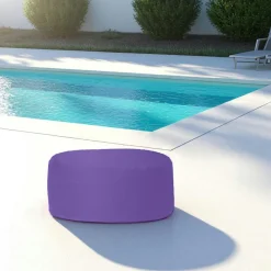 Coussins / Poufs De Jardin|ARTA Pouf extérieur imperméable noir - forme ronde