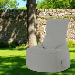 Coussins / Poufs De Jardin|ARTA Pouf poire extérieur gris avec poches latérales