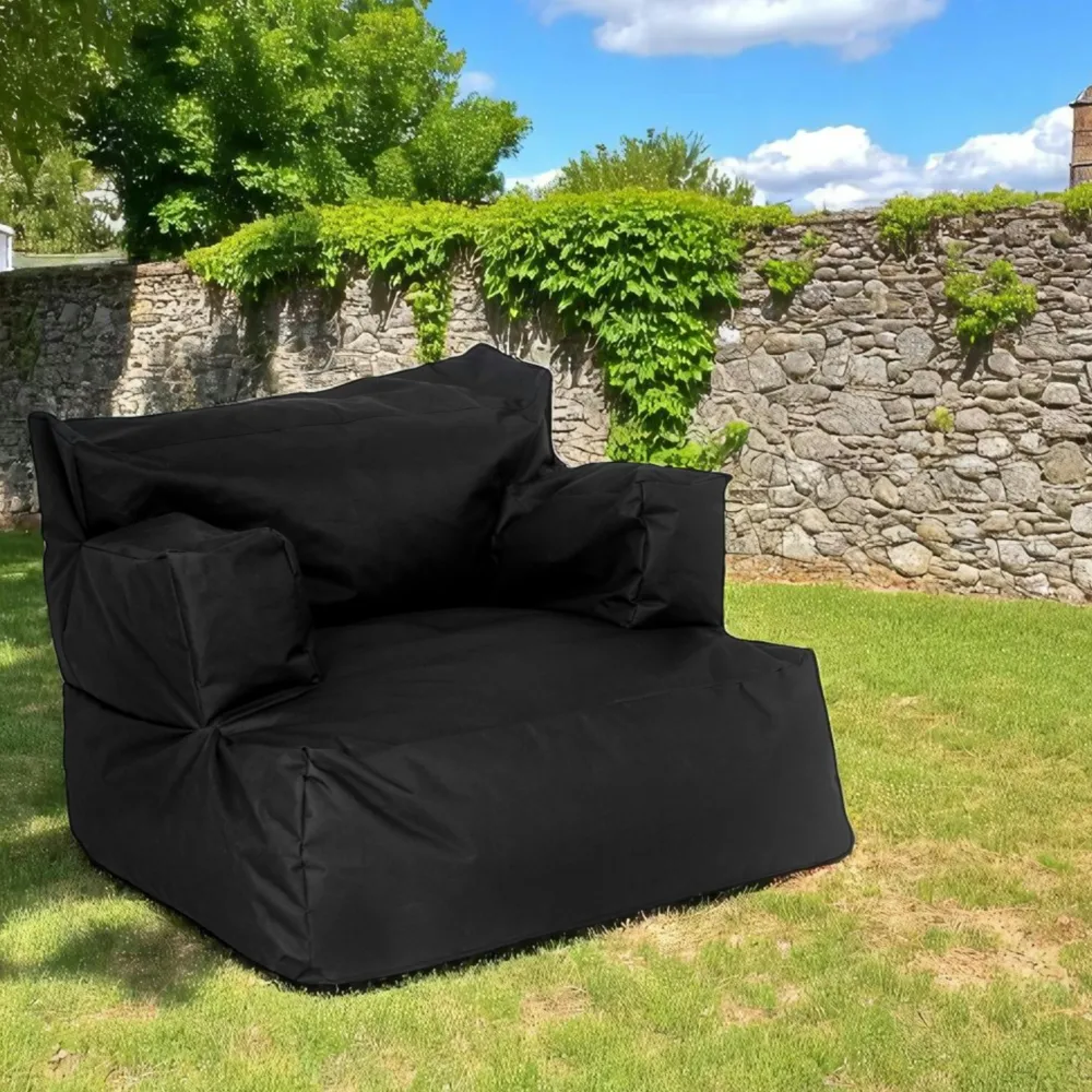Coussins / Poufs De Jardin|ARTA Pouf XXL extérieur avec accoudoirs - noir