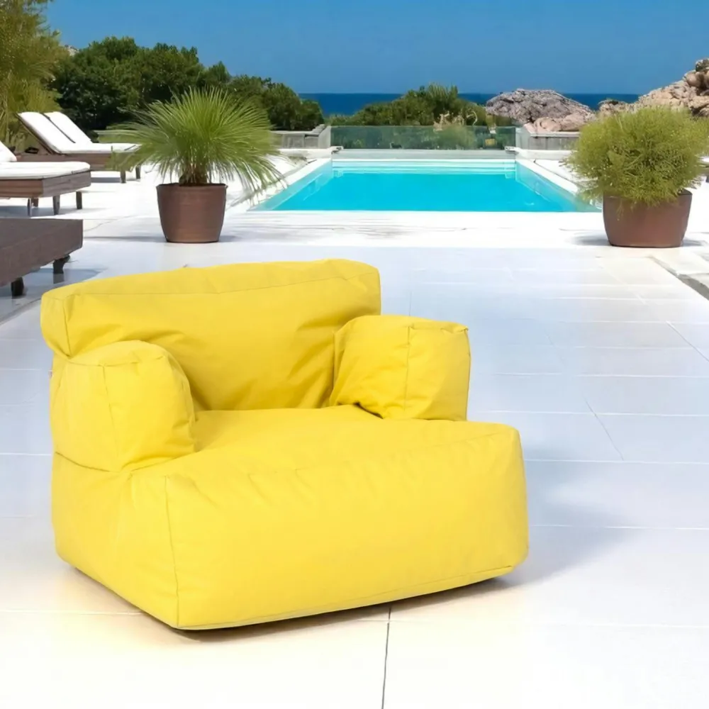 Coussins / Poufs De Jardin|ARTA Pouf XXL extérieur avec accoudoirs - noir
