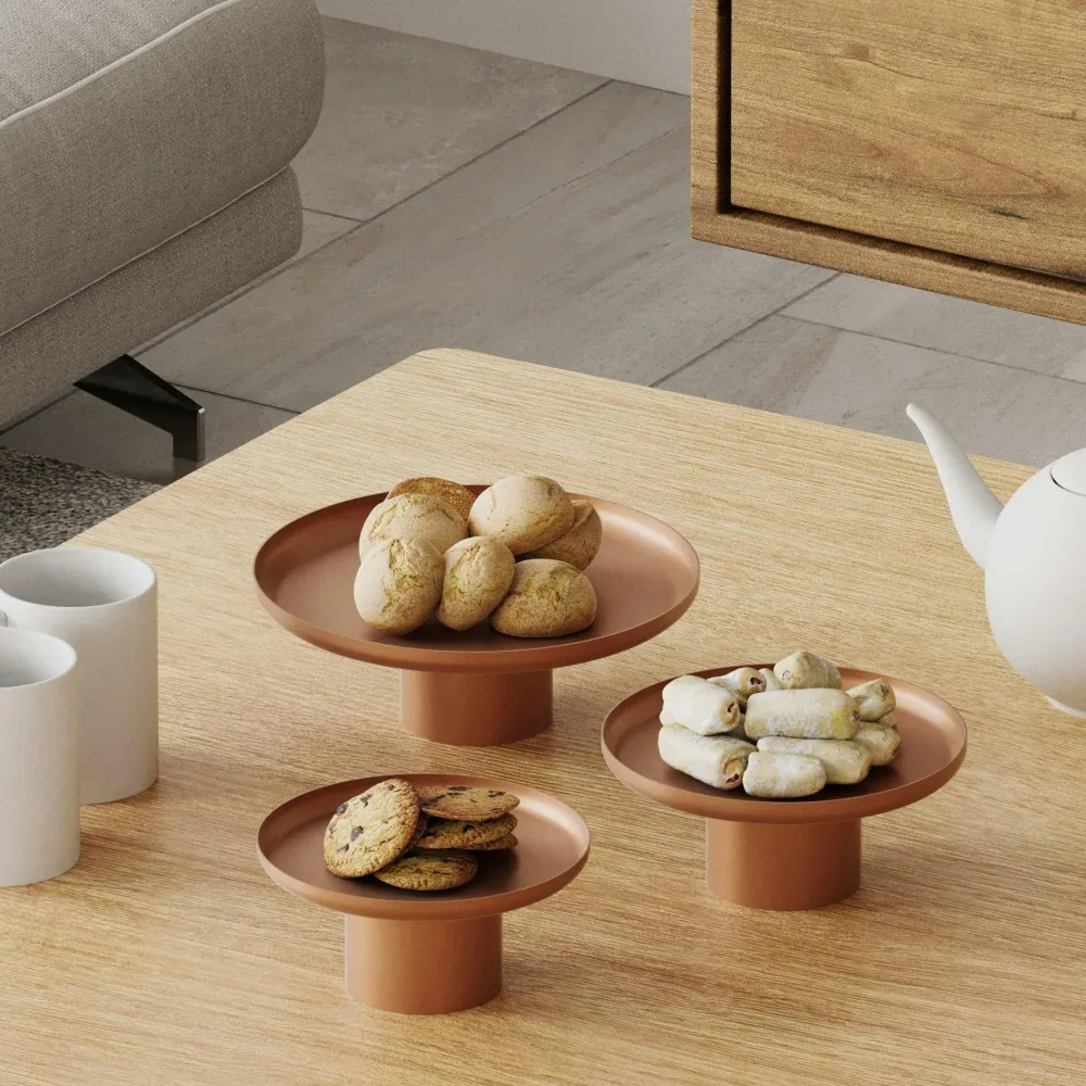 Arts De La Table·Plateaux| Présentoir en métal cuivré (3 tailles)