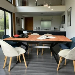 Rallonges De Tables À Manger|PALERME Rallonge en chêne brun pour table 180 cm et 220 cm