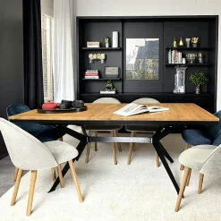 Rallonges De Tables À Manger|PALERME Rallonge en chêne brun pour table 180 cm et 220 cm