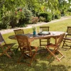 Salons De Jardin·Ensemble Repas|MACAO Salle à manger de jardin en teck massif table extensible
