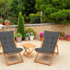 Salons De Jardin·Salons Détente|Transats / Bains De Soleil|SORA Salon jardin détente 2 places beige - bois et toile