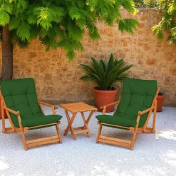 Salons De Jardin·Salons Détente|Transats / Bains De Soleil|SORA Salon jardin détente vert - 2 assises confort