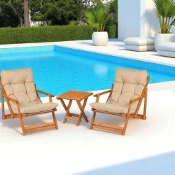 Salons De Jardin·Salons Détente|Transats / Bains De Soleil|SORA Salon jardin détente vert - 2 assises confort