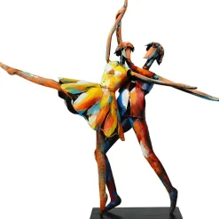 Objets Décoration·Figurines / Statues| Sculpture moderne en métal peint danseurs