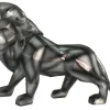 Objets Décoration·Figurines / Statues| Sculpture moderne lion gris anthracite