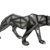 Objets Décoration·Figurines / Statues| Sculpture moderne panthère gris anthracite 68 cm
