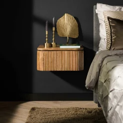 Meubles De Rangement·Semainiers|MASSA Semainier en bois de manguier et marbre 5 tiroirs