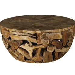 Sellettes En Métal|Canada Support pour plante teck naturel moyen modèle