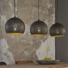 Suspensions / Lustres|RALF Suspension ajourée 3 demi-globes métal 110x25x150cm
