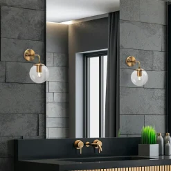 Suspensions / Lustres|ZURICH Suspension blanche contemporaine avec abat-jour doré