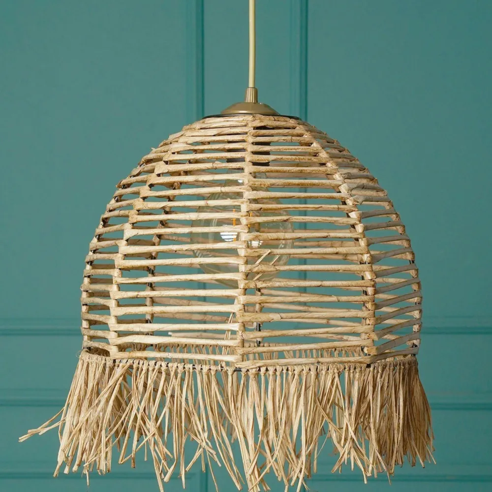 Suspensions / Lustres|OLTEN Suspension bohème durable avec franges, style cocooning