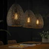 Suspensions / Lustres|TRIBECA Suspension contemporaine 3 lampes ovales effet maille