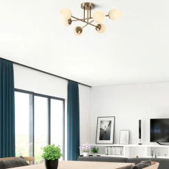 Suspensions / Lustres|SIERRE Suspension cuisine design – 7 globes sur barre