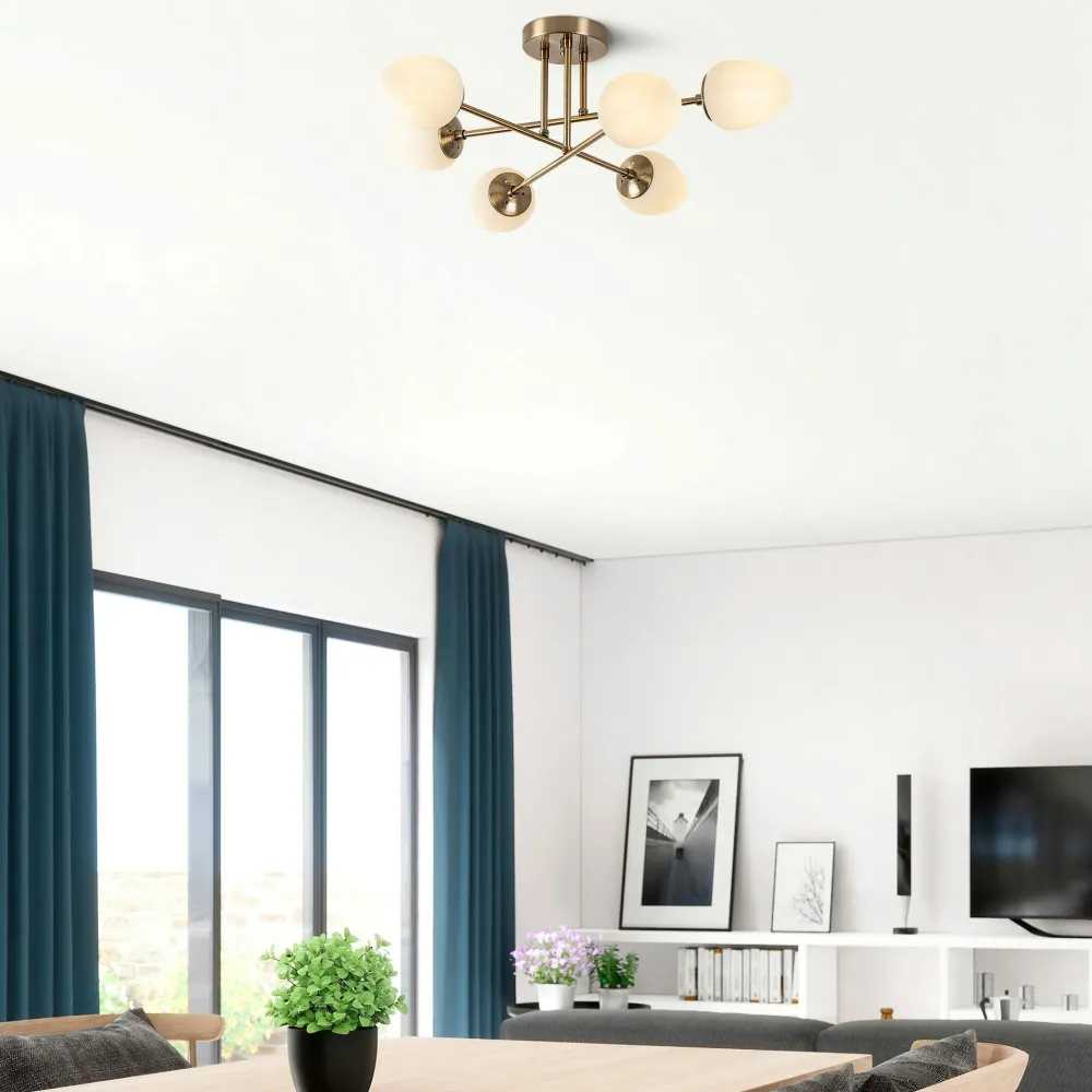 Suspensions / Lustres|SIERRE Suspension cuisine design – 7 globes sur barre