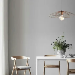 Suspensions / Lustres|ERZIN Suspension de table noire design diamant 5 abat-jour