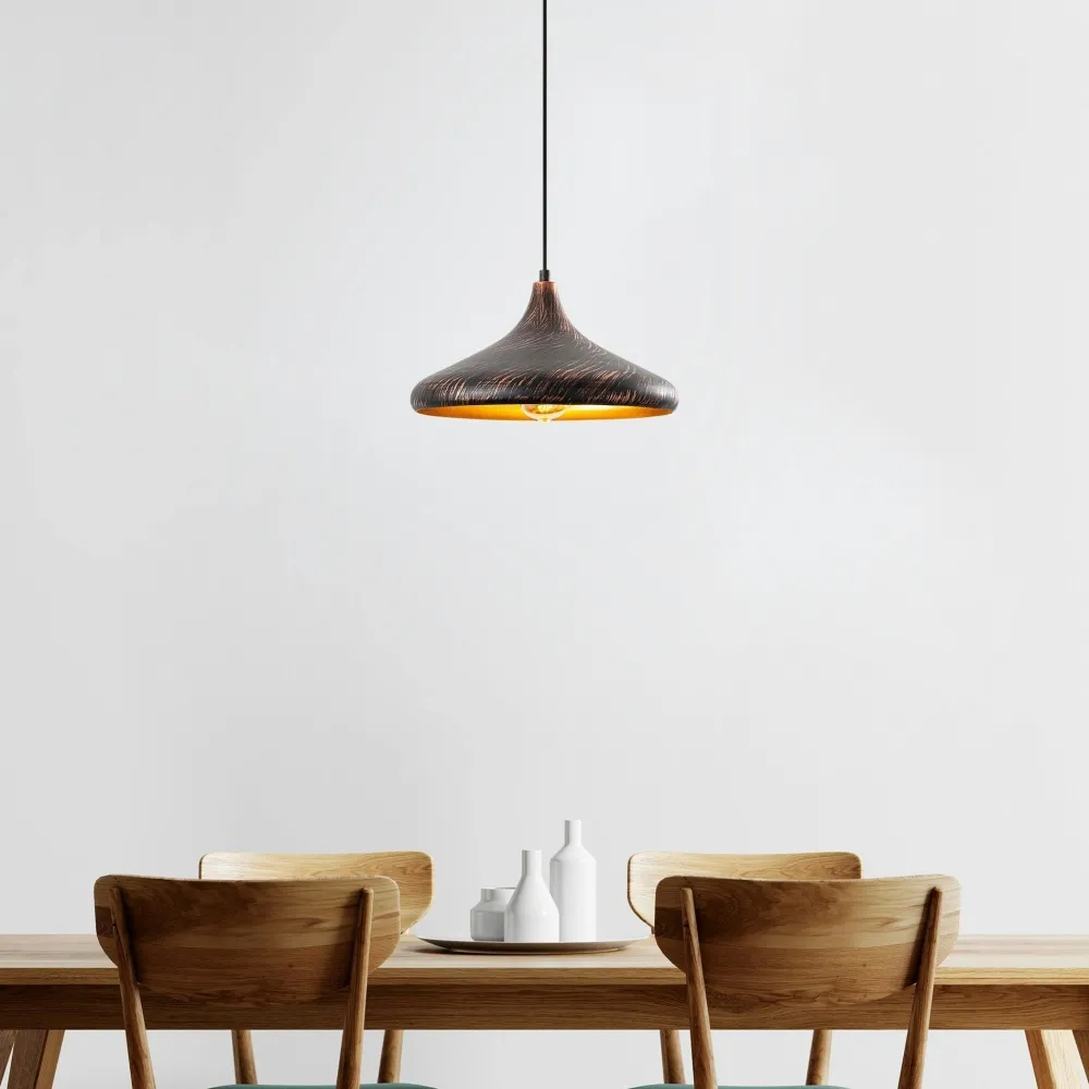 Suspensions / Lustres|SILE Suspension design cuivrée – forme soucoupe