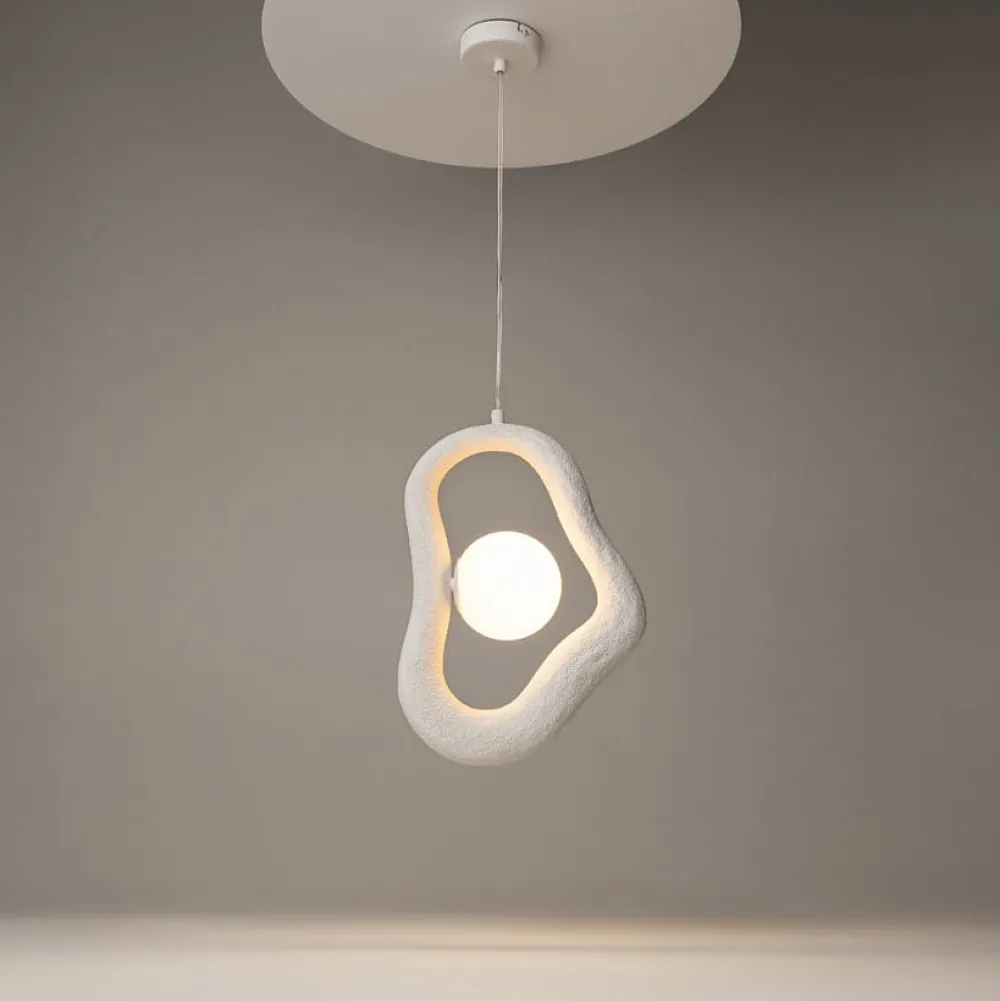 Suspensions / Lustres|LULING Suspension design effet béton gris – globe central