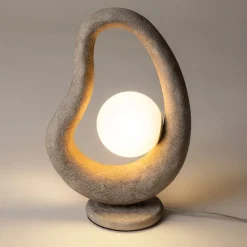 Suspensions / Lustres|LULING Suspension design effet béton gris – globe central