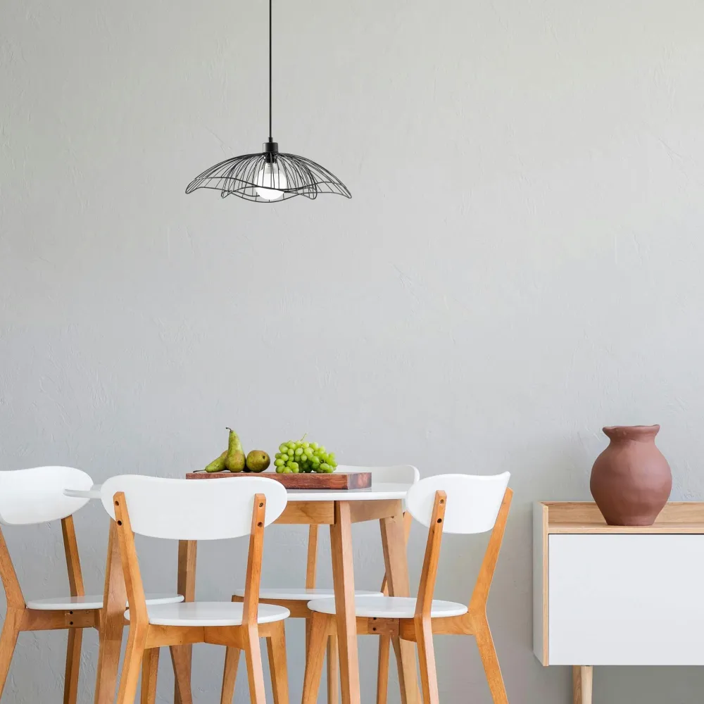 Suspensions / Lustres|SINOP Suspension design filaire double fleur dorée 50 cm