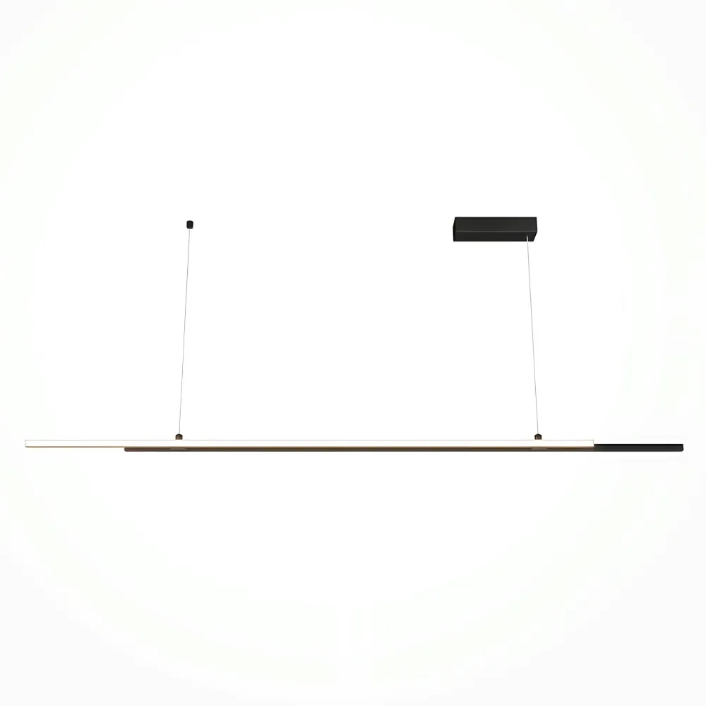 Suspensions / Lustres|SALEM Suspension design LED – double barre dorée minimaliste
