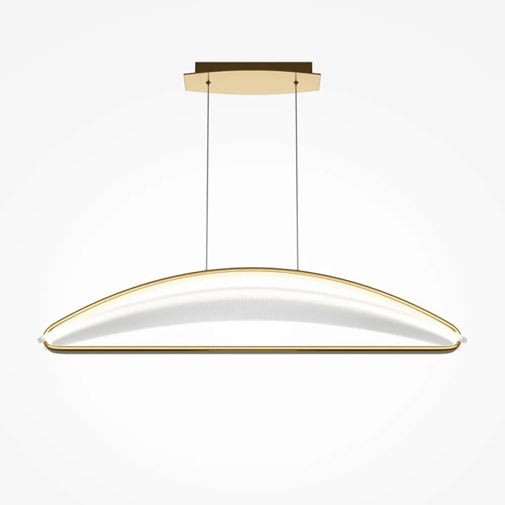 Suspensions / Lustres|AVA Suspension design LED blanc & or - forme soucoupe