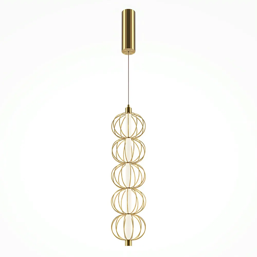 Suspensions / Lustres|EDEN Suspension design LED avec sphères en métal doré