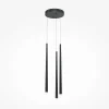 Suspensions / Lustres|AURORA Suspension design noire LED - 3 tiges verticales