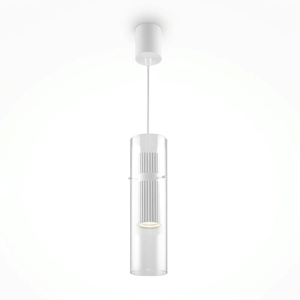 Suspensions / Lustres|TAVA Suspension design verre – cylindre noir et transparent