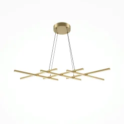 Suspensions / Lustres|SALEM Suspension dorée LED – barres croisées minimalistes