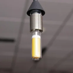 Suspensions / Lustres|RALF Suspension en verre ambré et chromé, 14 abat-jour