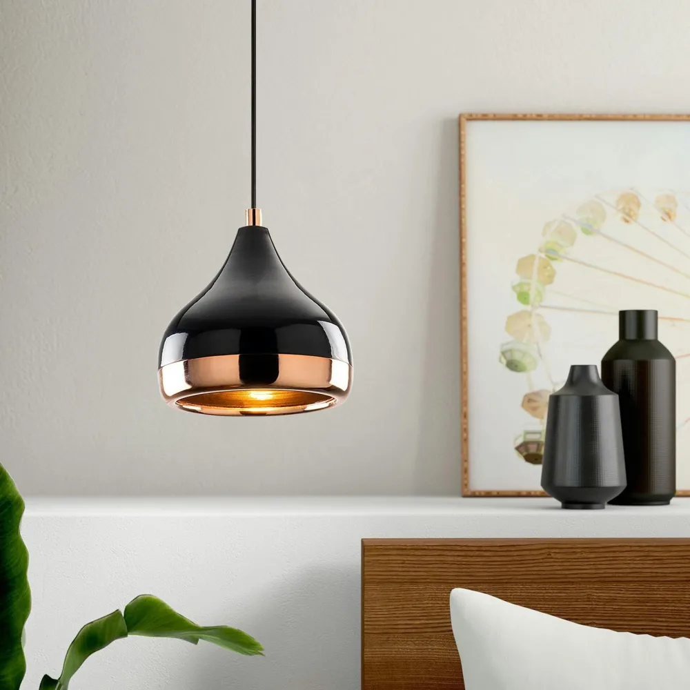 Suspensions / Lustres|Niagara Suspension en verre ambré forme cloche 48 cm