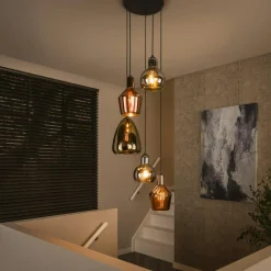 Suspensions / Lustres|NOVA Suspension en verre coloré 6 lampes