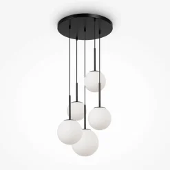 Suspensions / Lustres|DELTONA Suspension globe en verre & tige or, 20 cm
