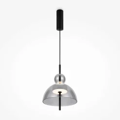 Suspensions / Lustres|NORA Suspension LED moderne - verre gris silhouette ronde