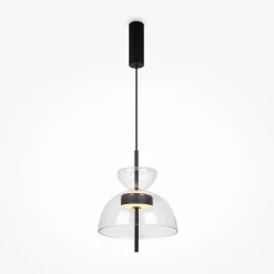 Suspensions / Lustres|NORA Suspension LED moderne - verre fumé silhouette ronde