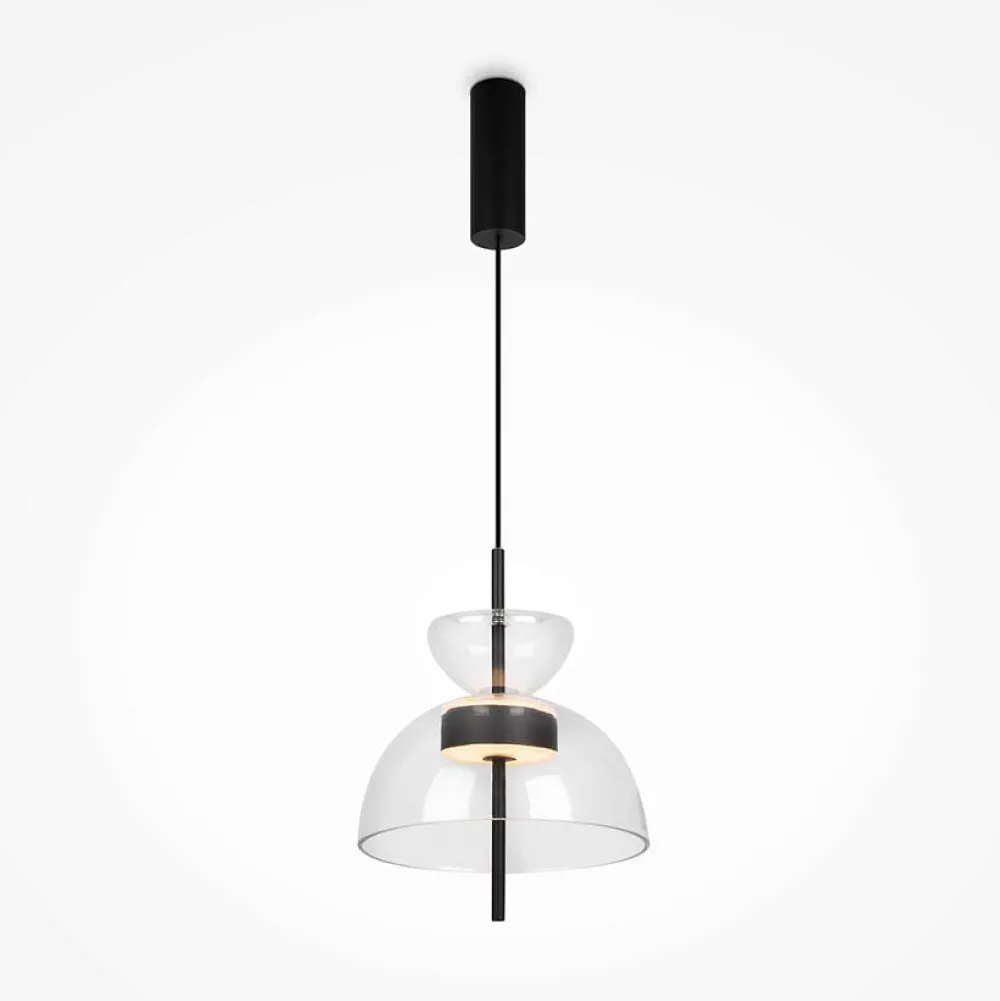 Suspensions / Lustres|NORA Suspension LED moderne - verre fumé silhouette ronde