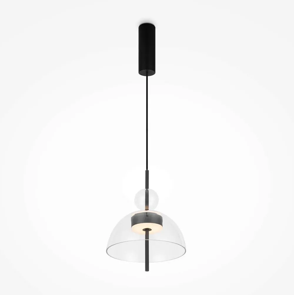 Suspensions / Lustres|NORA Suspension LED moderne - verre fumé silhouette ronde