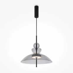 Suspensions / Lustres|NORA Suspension LED moderne - verre fumé silhouette ronde
