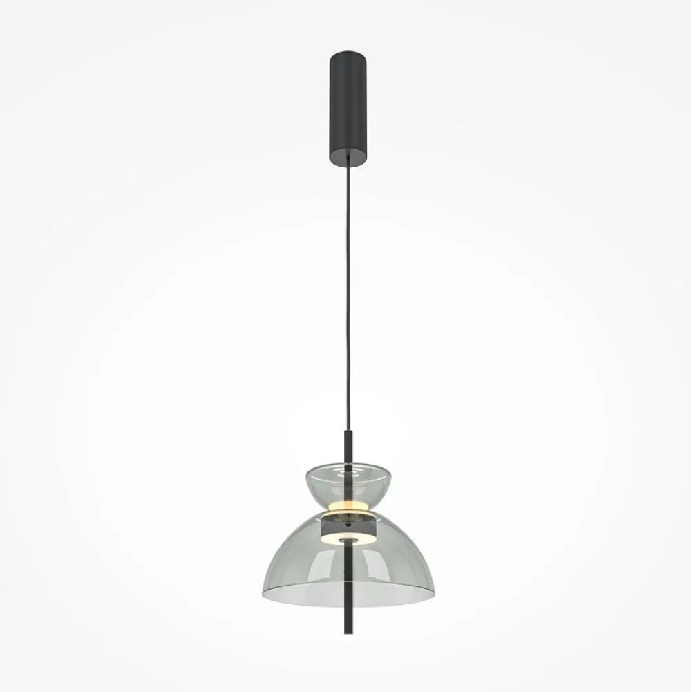 Suspensions / Lustres|NORA Suspension LED moderne - verre fumé silhouette ronde
