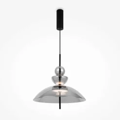 Suspensions / Lustres|NORA Suspension LED moderne - verre fumé silhouette ronde