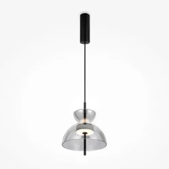 Suspensions / Lustres|NORA Suspension LED moderne - verre fumé silhouette ronde