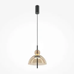 Suspensions / Lustres|NORA Suspension LED moderne - verre ambré silhouette ronde