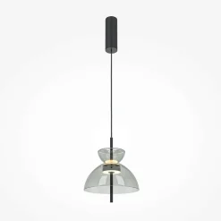 Suspensions / Lustres|NORA Suspension LED moderne - verre fumé silhouette cloche