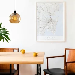 Suspensions / Lustres|SIERRE Suspension moderne dorée 3 globes verre ambré