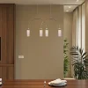 Suspensions / Lustres|SOLANA Suspension moderne double arche - verre ambré